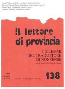 Amatigota.it Il lettore di provincia. Vol. 138: I dilemmi del traduttore di nonsense. Image