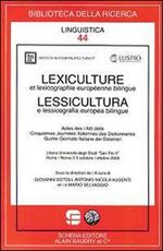 Libro Lexiculture et lexixographie européenne bilingue-Lessicultura e lessicografia europea bilingue