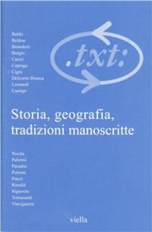 Critica del testo. Vol. 7/1: Storia, geografia, tradizioni manoscritte..pdf
