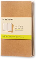 Cartoleria Quaderno Cahier Journal Moleskine pocket a pagine bianche beige. Kraft Brown. Set da 3 Moleskine