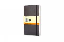 Cartoleria Taccuino Moleskine large a righe copertina morbida. Nero Moleskine