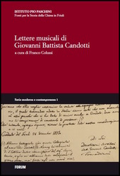 Copertina  Lettere musicali di Giovanni Battista Candotti