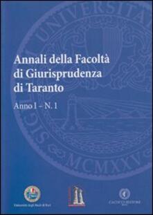 Annali della facoltà di giurisprudenza di Taranto. Vol. 1.pdf
