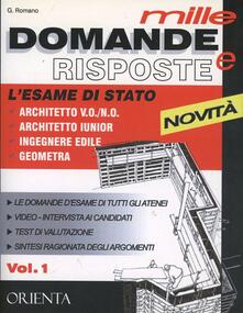 Mille domande e risposte. Lesame di stato architetti, ingegneri, geometri. Con DVD.pdf