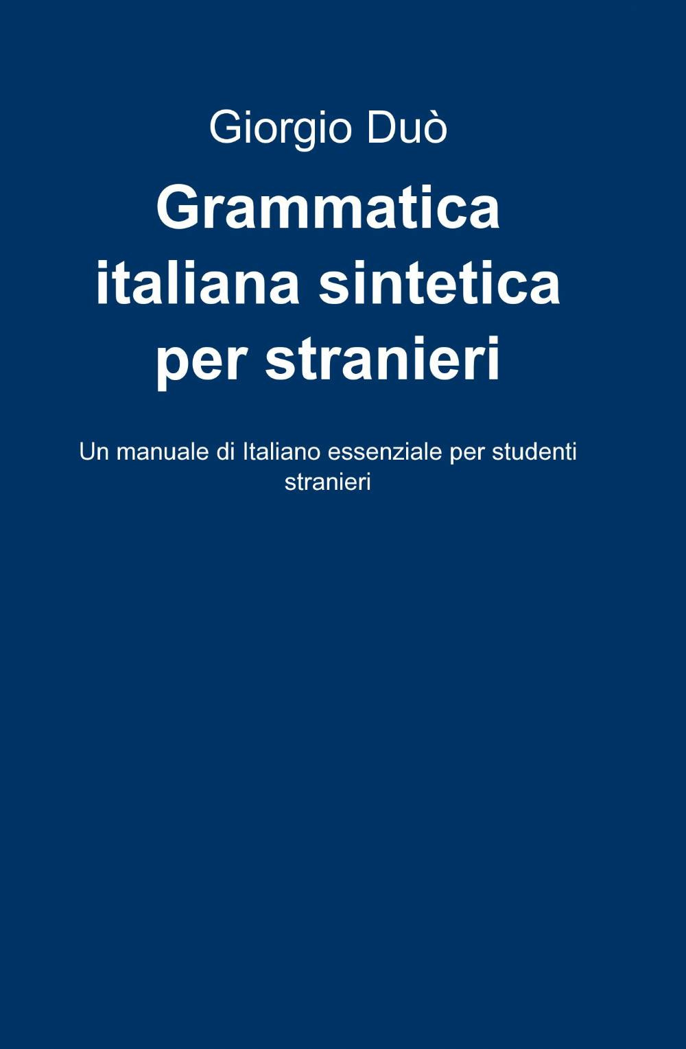 Image of Grammatica italiana sintetica per stranieri