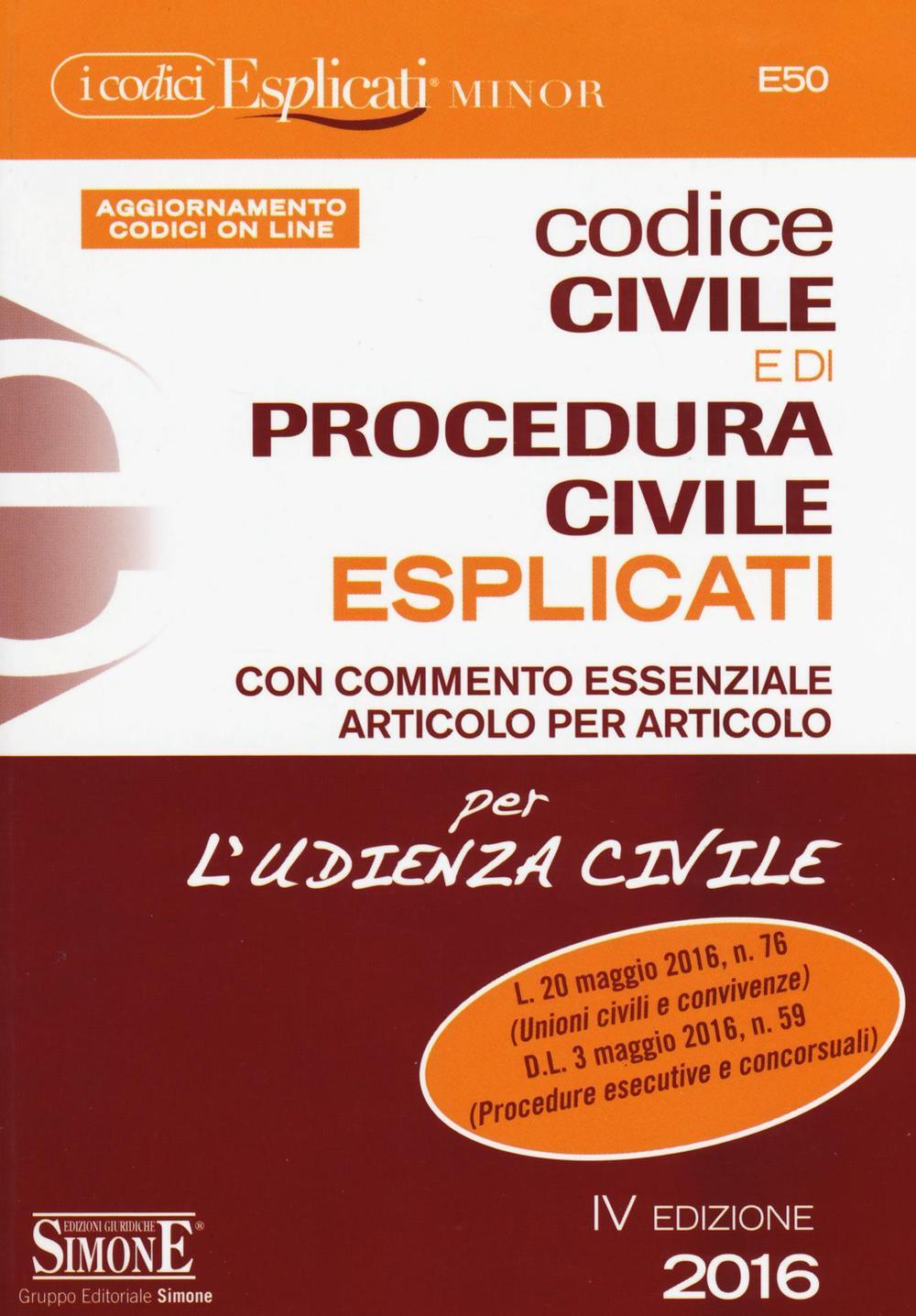 Codice Civile E Di Procedura Civile Esplicati. Ediz. Minor. Con ...