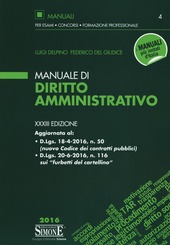 Copertina  Manuale di diritto amministrativo