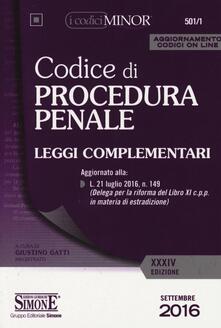 Codice di procedura penale. Leggi complementari. Ediz. minor. Con aggiornamento online.pdf