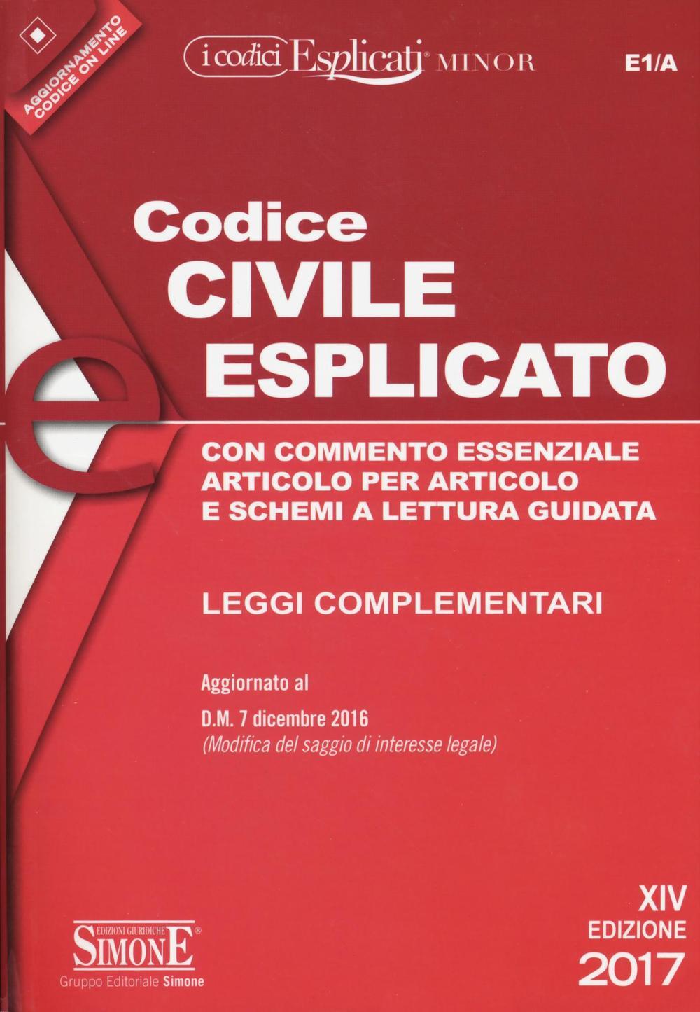 Codice Civile Esplicato. Con Commento Essenziale Articolo Per Articolo ...