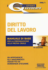 Libro Diritto del lavoro. Manuale di base per la preparazione alla prova orale