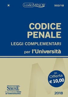Codice penale e leggi complementari per lUniversità. Ediz. minor.pdf