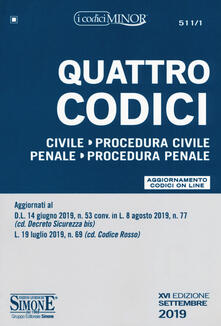 Quattro codici: Civile-Procedura civile-Penale-Procedura penale. Con aggiornamento online.pdf