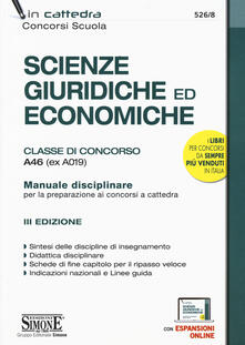 Scienze Giuridiche Ed Economiche Classe Di Concorso 6 Ex A019 Manuale Disciplinare Per La Preparazione Ai Concorsi A Cattedra Con Aggiornamento Online Pdf Ita Pdf Libri