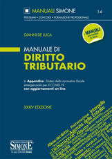 Libro Manuale di diritto tributario Gianni De Luca