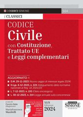 Copertina  Codice civile : con Costituzione, Trattato UE e leggi complementari