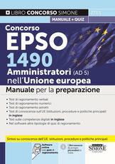 Libro Concorso EPSO 1490 Amministratori nell'Unione Europea (AD 5). Manuale per la preparazione. Con software online con quiz di ragionamento 