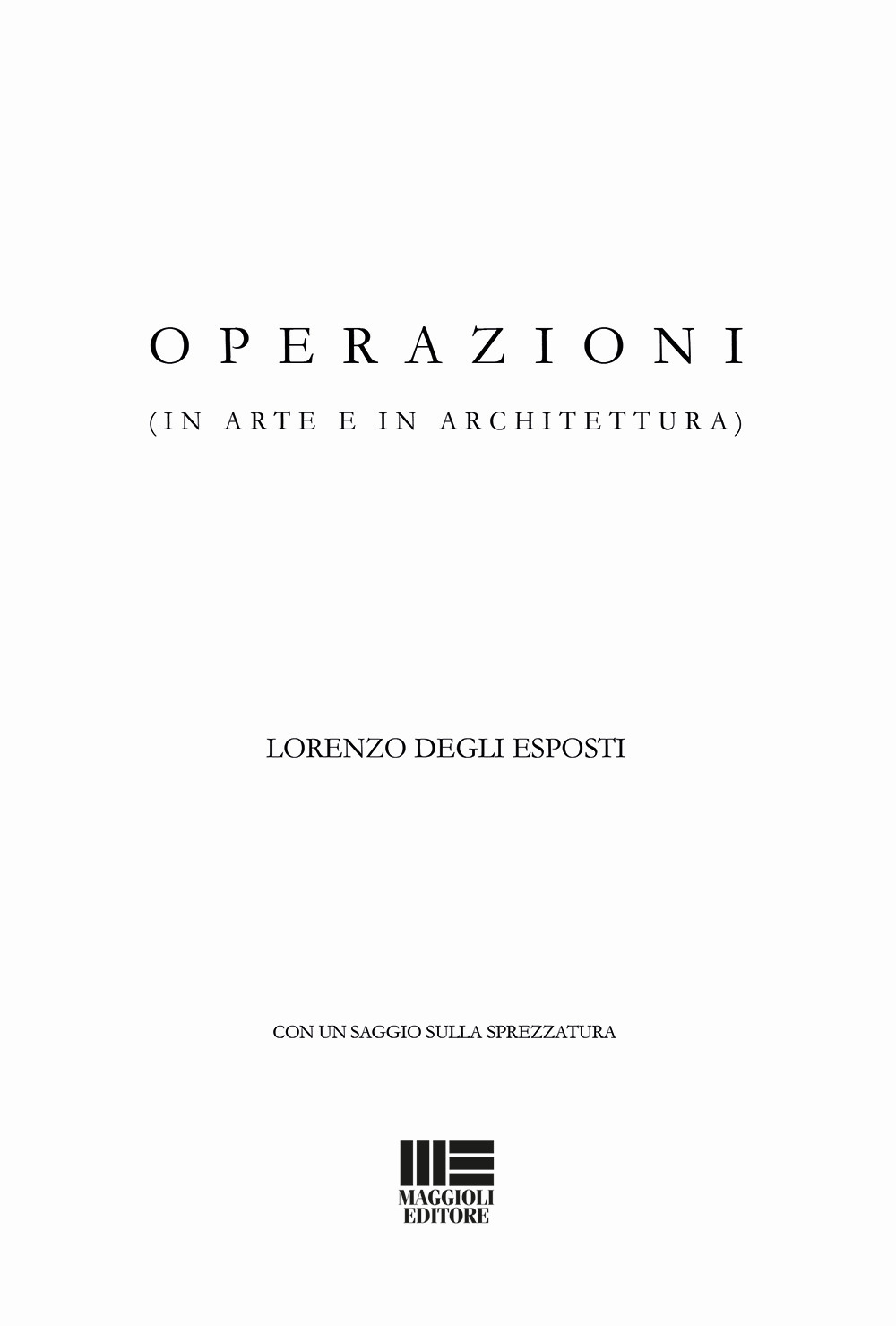 Image of Operazioni (in arte e in architettura)