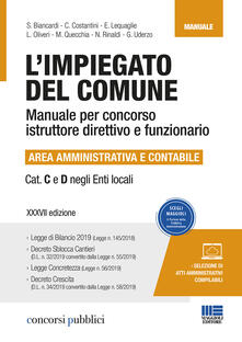 L impiegato del Comune. Manuale per concorso istruttore direttivo e funzionario.pdf