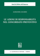 Libro Le azioni di responsabilità nel concordato preventivo Alessandra Zanardo