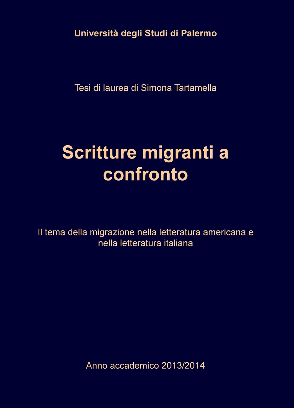 Image of Scritture migranti a confronto. Il tema della migrazione nella letteratura americana e nella letteratura italiana