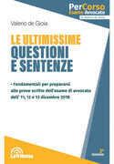 Libro Le ultimissime questioni e sentenze Valerio De Gioia