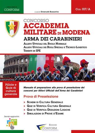Concorso Accademia Militare Di Modena Arma Dei Carabinieri Prova Di Preselezione Edizioni Conform Ebook Pdf Con Drm Ibs