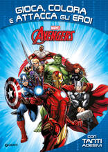 Libro Avengers. Gioca, colora e attacca gli eroi. Con adesivi