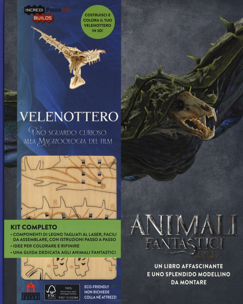 Image of Velenottero. Animali fantastici e dove trovarli. Uno sguardo curioso alla magizoologia del film. Incredibuilds puzzle 3D da J. K. Rowling. Ediz. illustrata. Con gadget