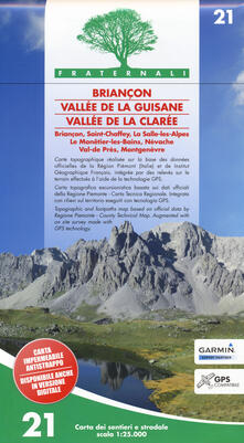 Carta n. 21. Briançon, Vallée de la Guisane, Vallée de la Clarée. Carta dei sentieri e stradale scala 1:25.000.pdf