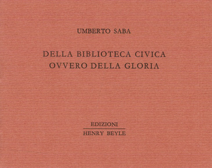 Image of Della biblioteca civica ovvero alla gloria