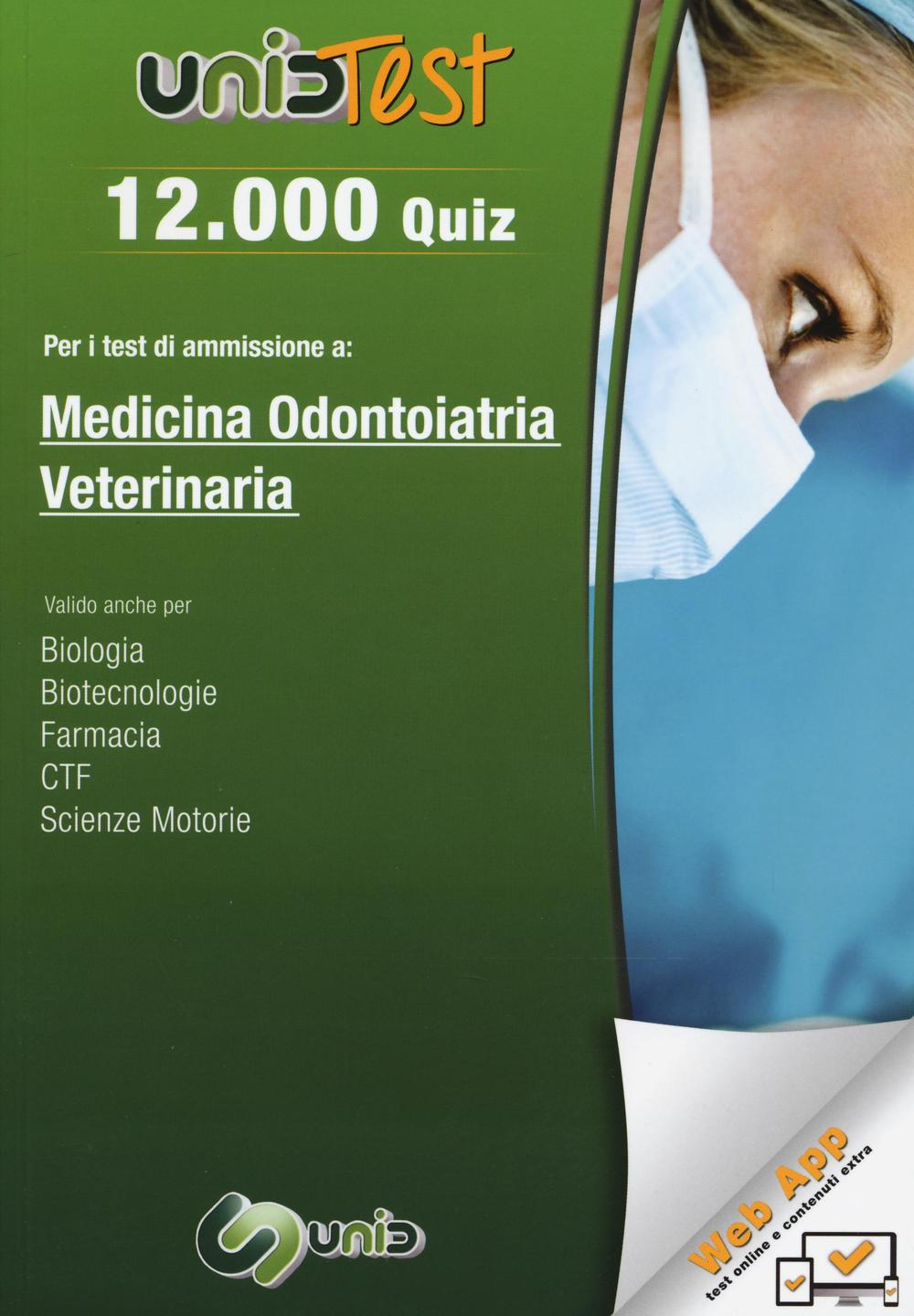 Image of 12.000 quiz per i test di ammissione a medicina, odontoiatria, veterinaria. Con aggiornamento online