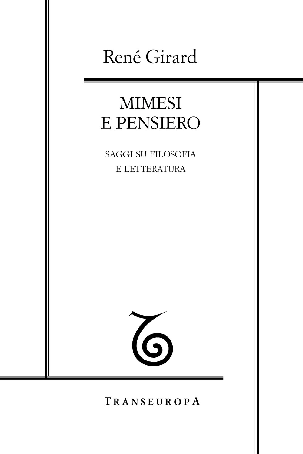 Image of Mimesi e pensiero. Saggi su filosofia e letteratura