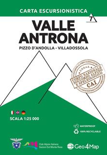 Carta escursionistica valle Antrona. Scala 1:25.000. Ediz. italiana, inglese e tedesca. Vol. 7: Pizzo dAndolla, Villadossola..pdf