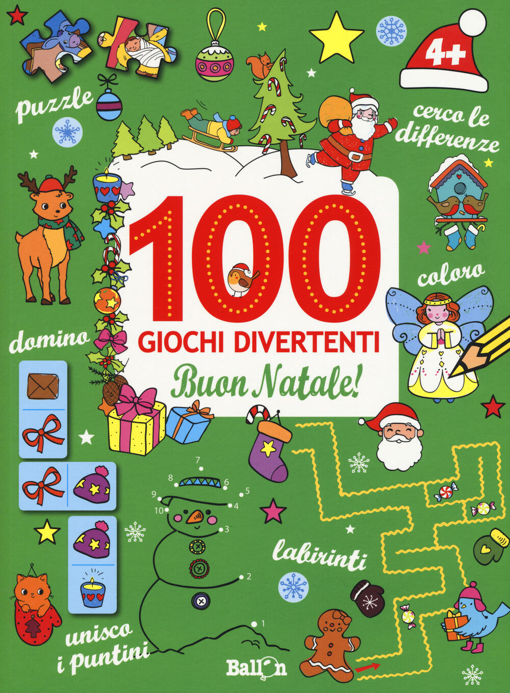 Buon Natale 100 giochi divertenti Ediz a colori Libro Ballon